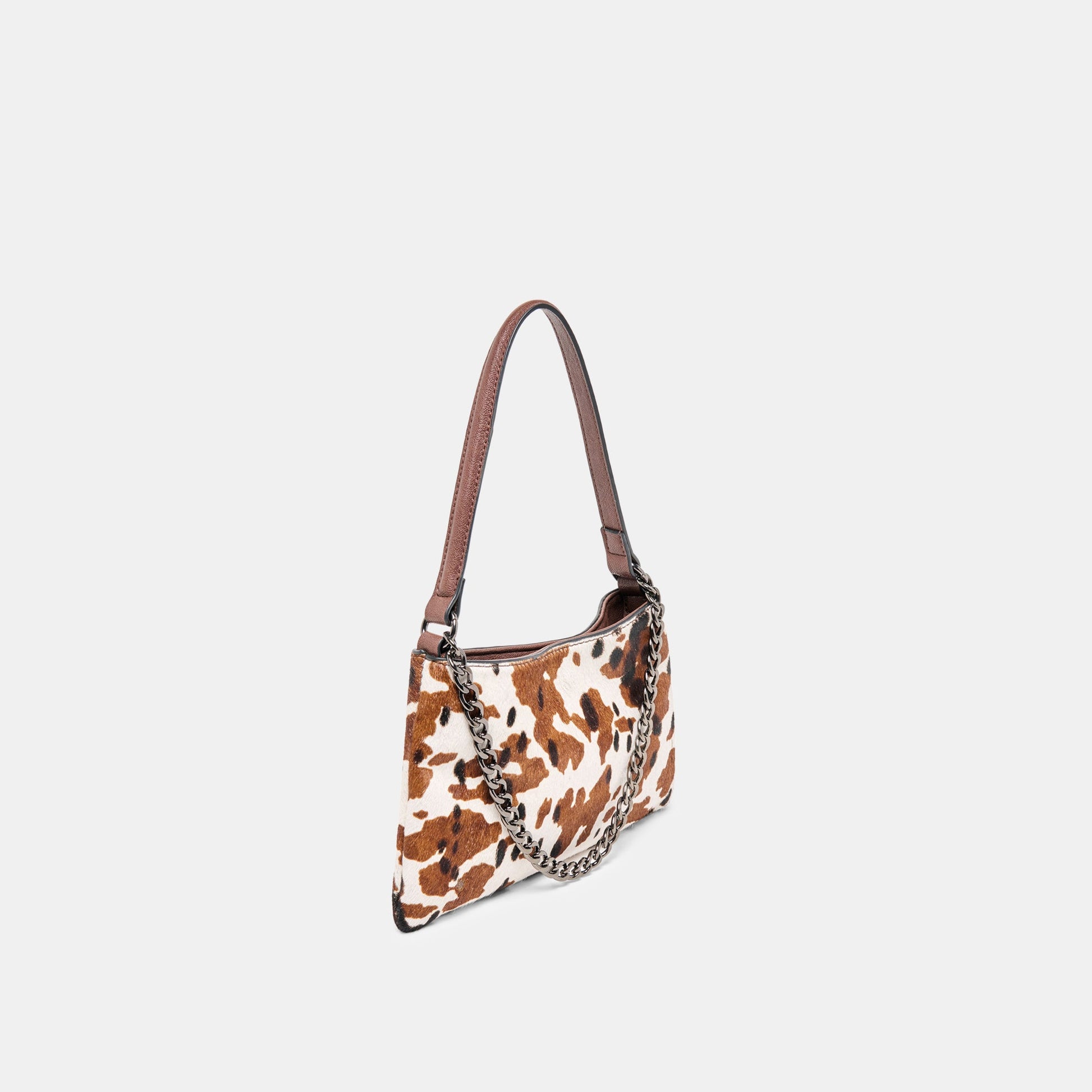 Jagger Cocoa Calf Hair Shoulder Bag - Dolce Vita