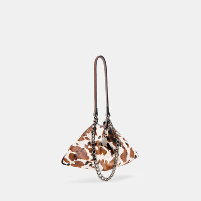 Jagger Cocoa Calf Hair Shoulder Bag - Dolce Vita