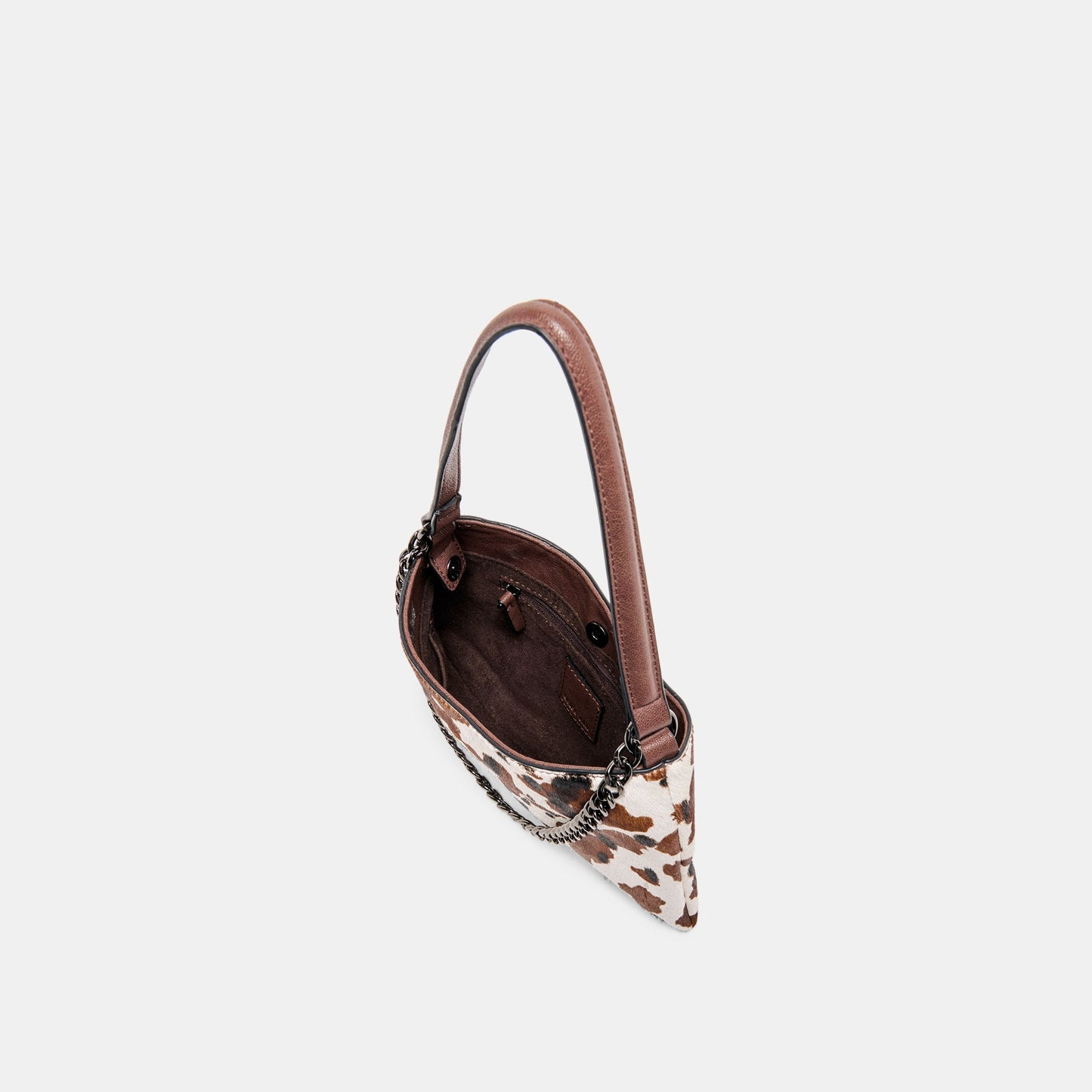 Jagger Cocoa Calf Hair Shoulder Bag - Dolce Vita