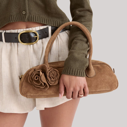 Boracay Brown Suede Shoulder Bag - Dolce Vita