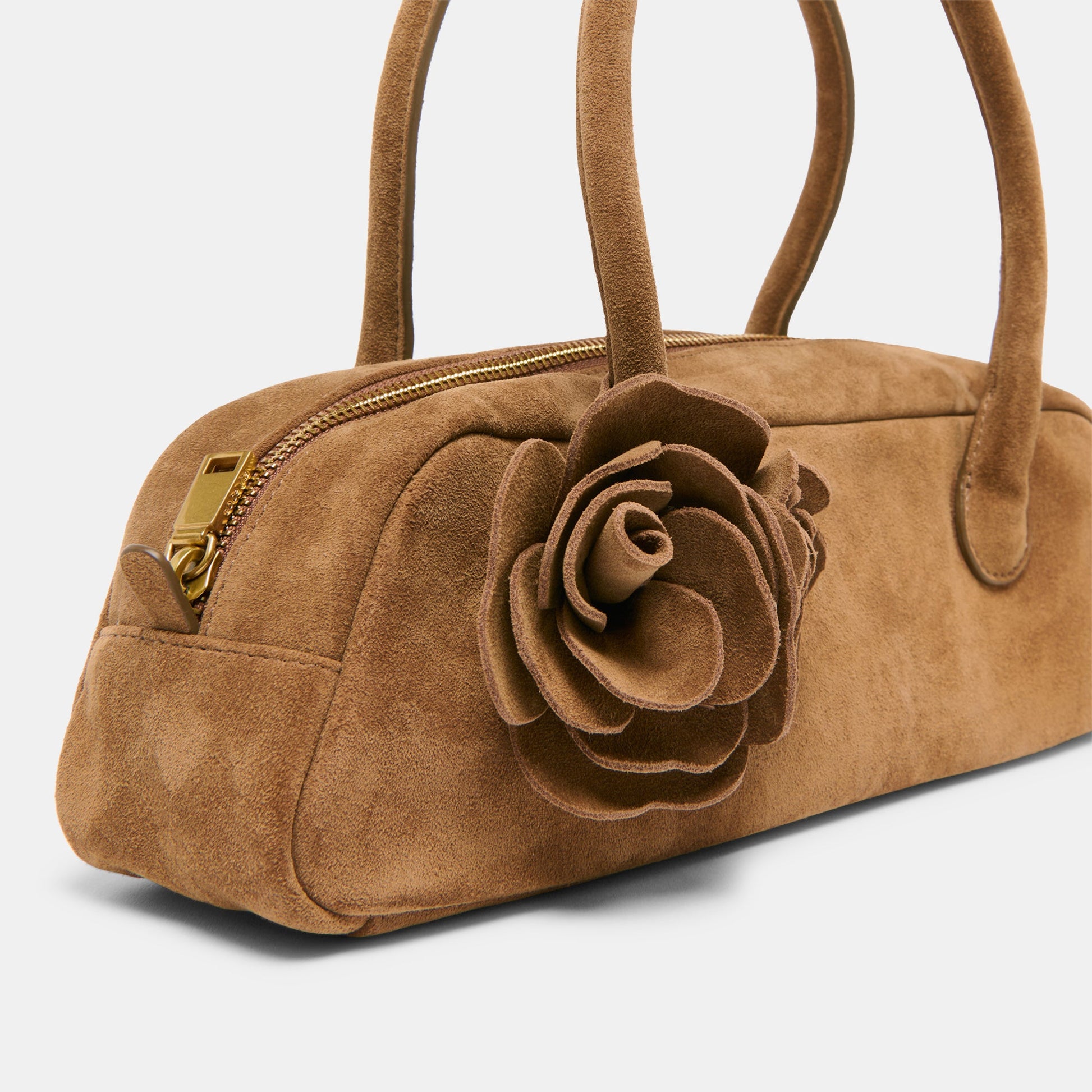 Boracay Brown Suede Shoulder Bag - Dolce Vita