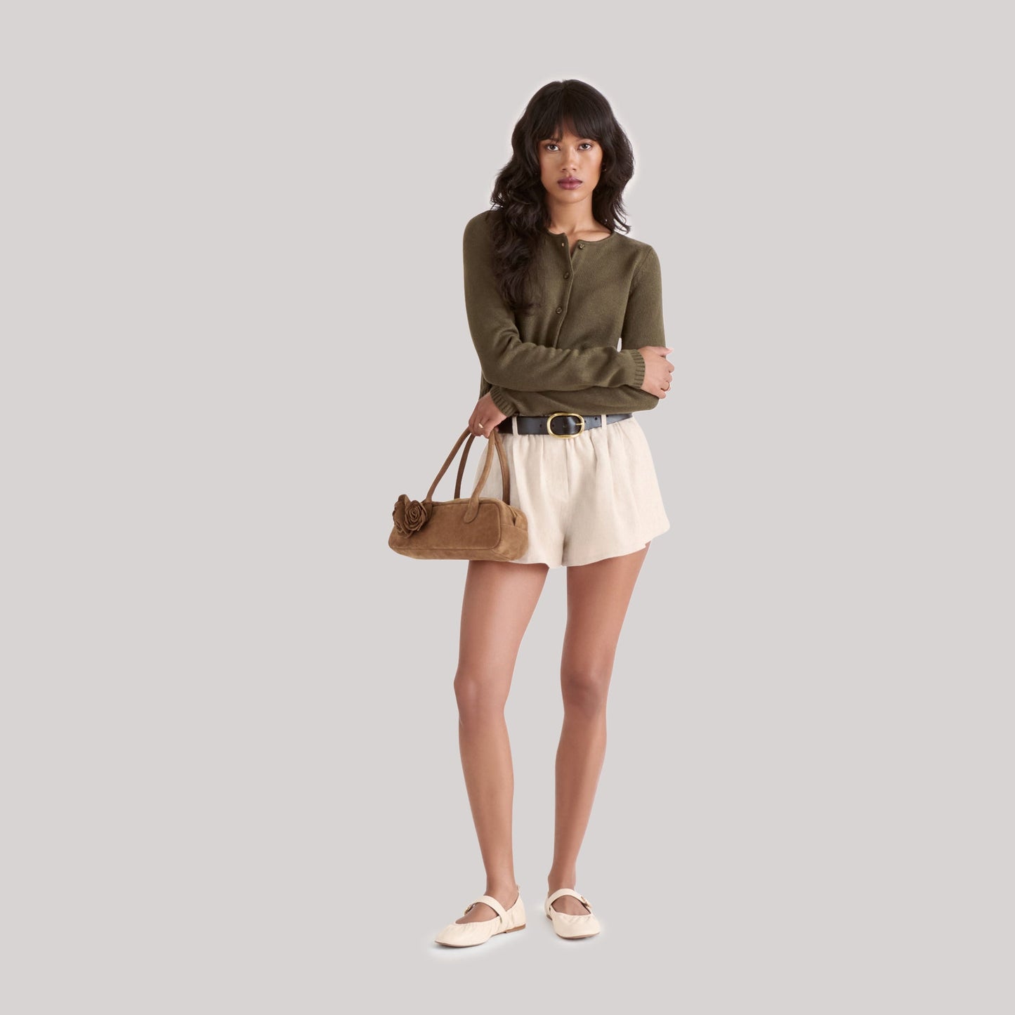 Boracay Brown Suede Shoulder Bag - Dolce Vita