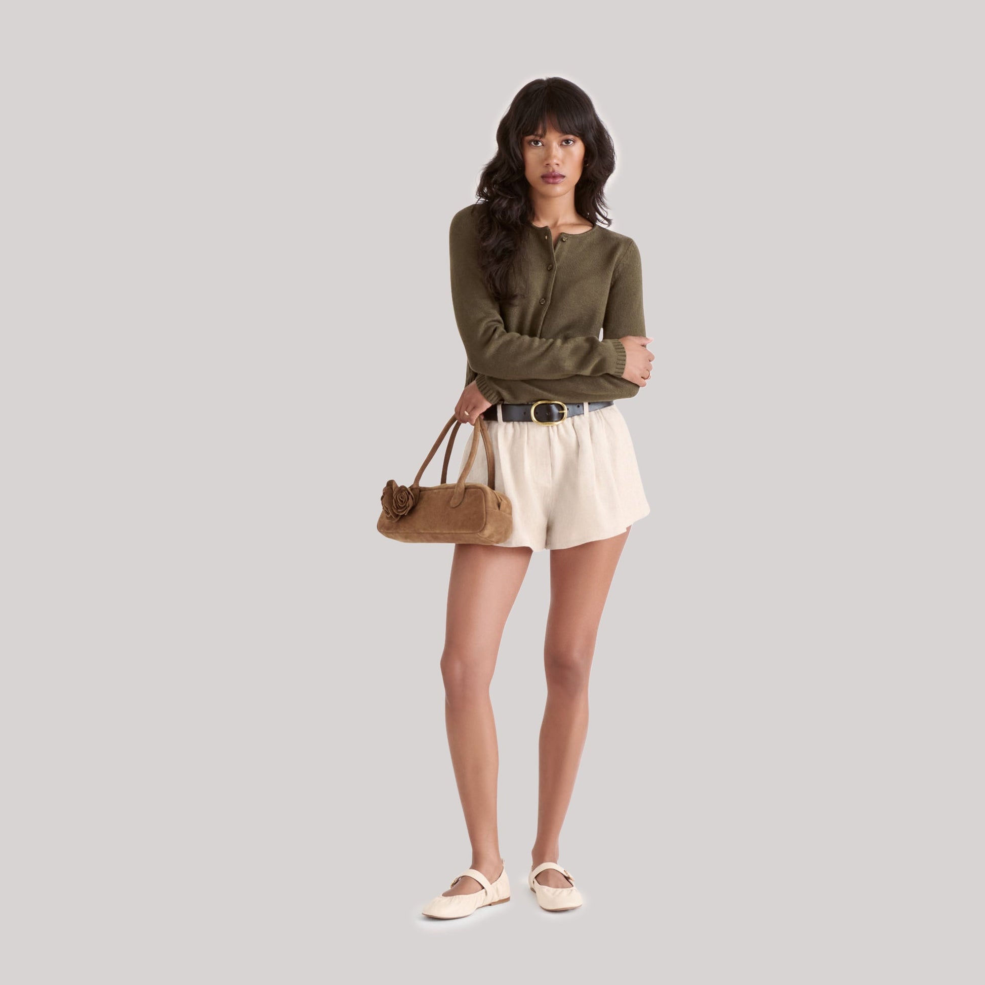 Boracay Brown Suede Shoulder Bag - Dolce Vita