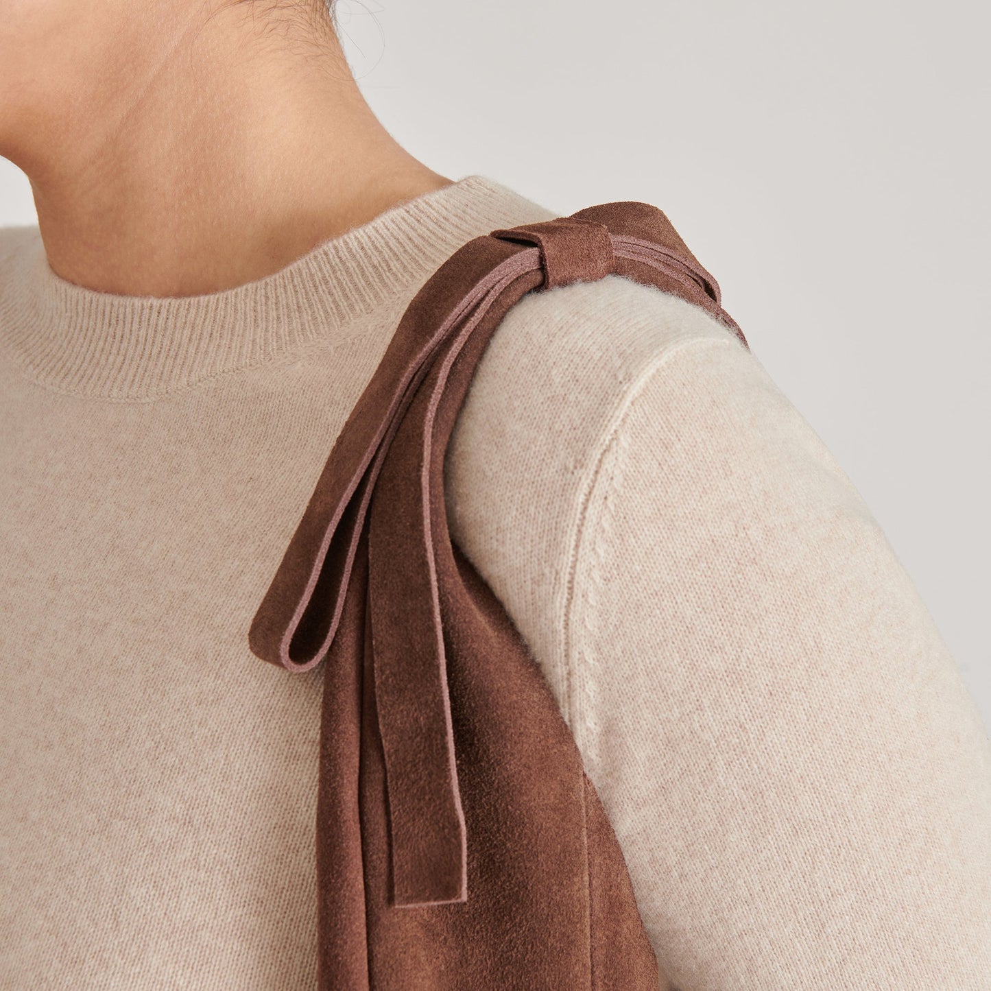 Marie Chocolate Suede Tote - Dolce Vita