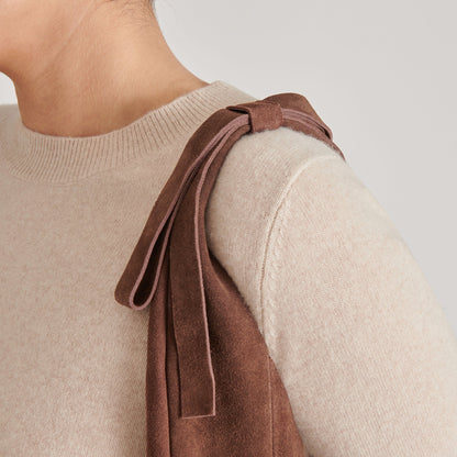 Marie Chocolate Suede Tote - Dolce Vita