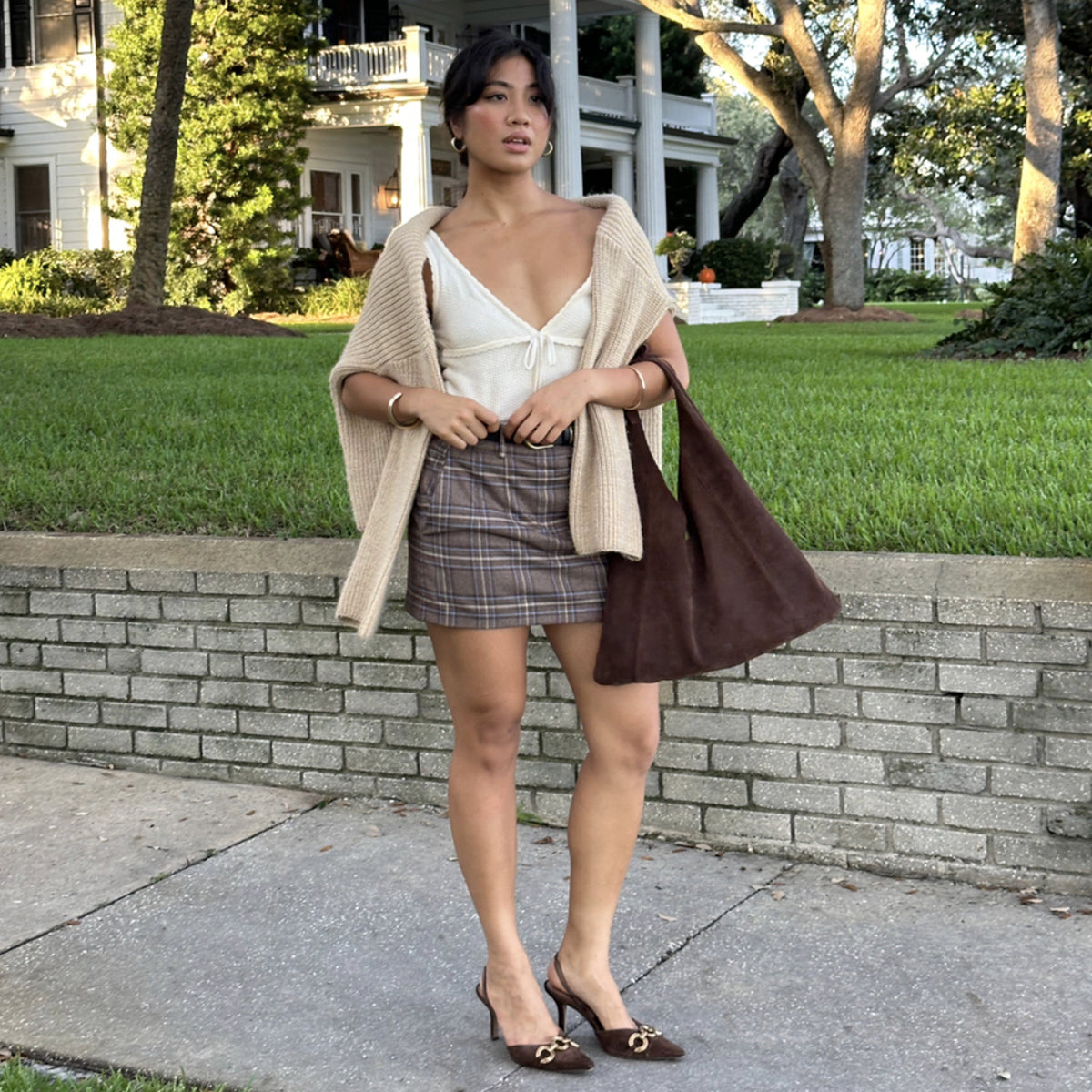 Marie Chocolate Suede Tote - Dolce Vita