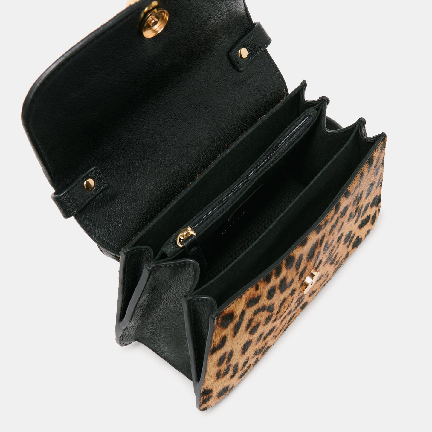 Lucia Leopard Calf Hair Crossbody - Dolce Vita