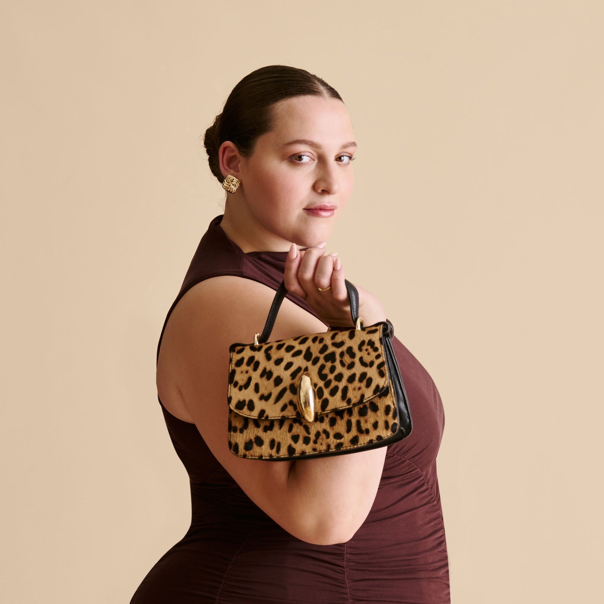 Lucia Leopard Calf Hair Crossbody - Dolce Vita