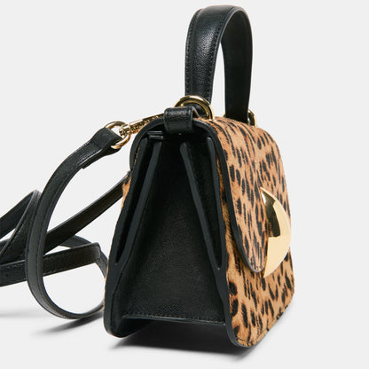 Lucia Leopard Calf Hair Crossbody - Dolce Vita