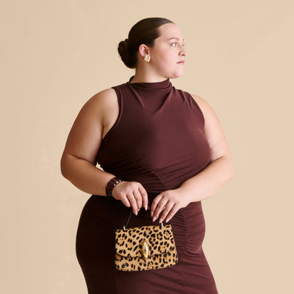 Lucia Leopard Calf Hair Crossbody - Dolce Vita