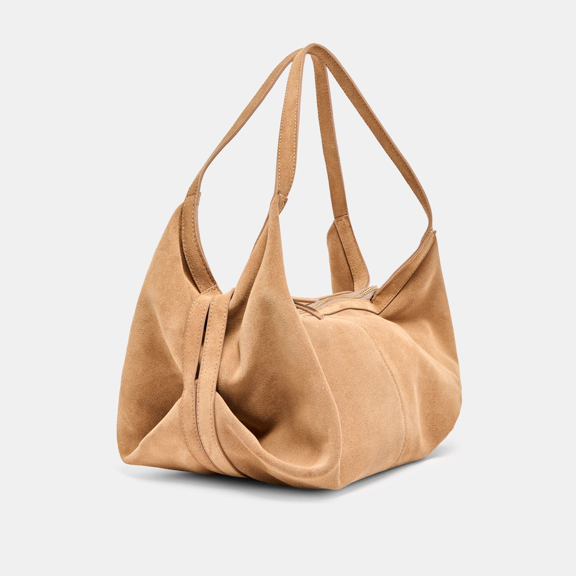 Billy Camel Suede Shoulder Bag - Dolce Vita