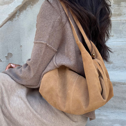 Billy Camel Suede Shoulder Bag - Dolce Vita