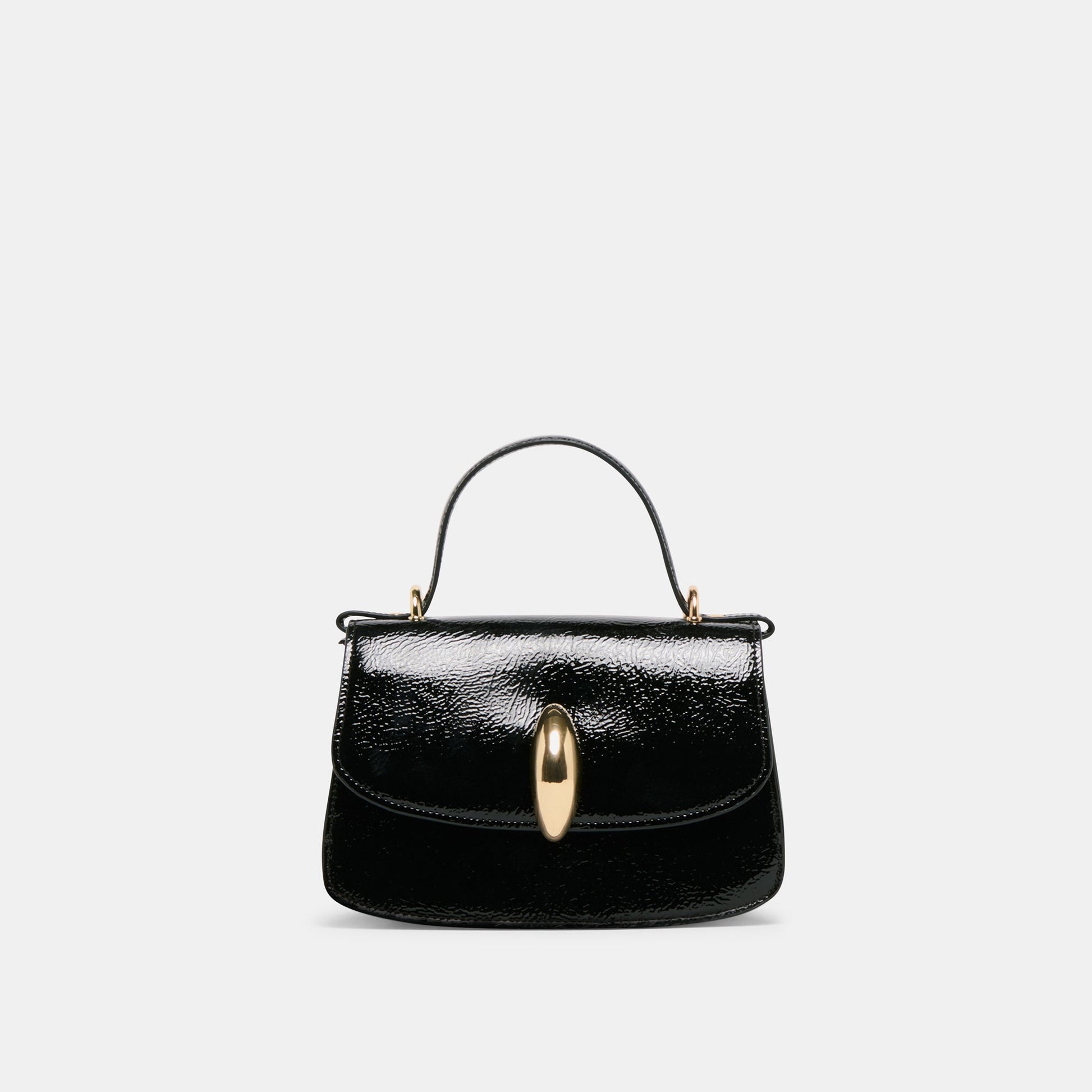 Lucia Black Crackled Stella Crossbody - Dolce Vita