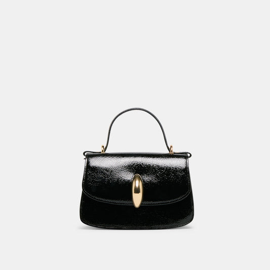 Lucia Black Crackled Stella Crossbody - Dolce Vita