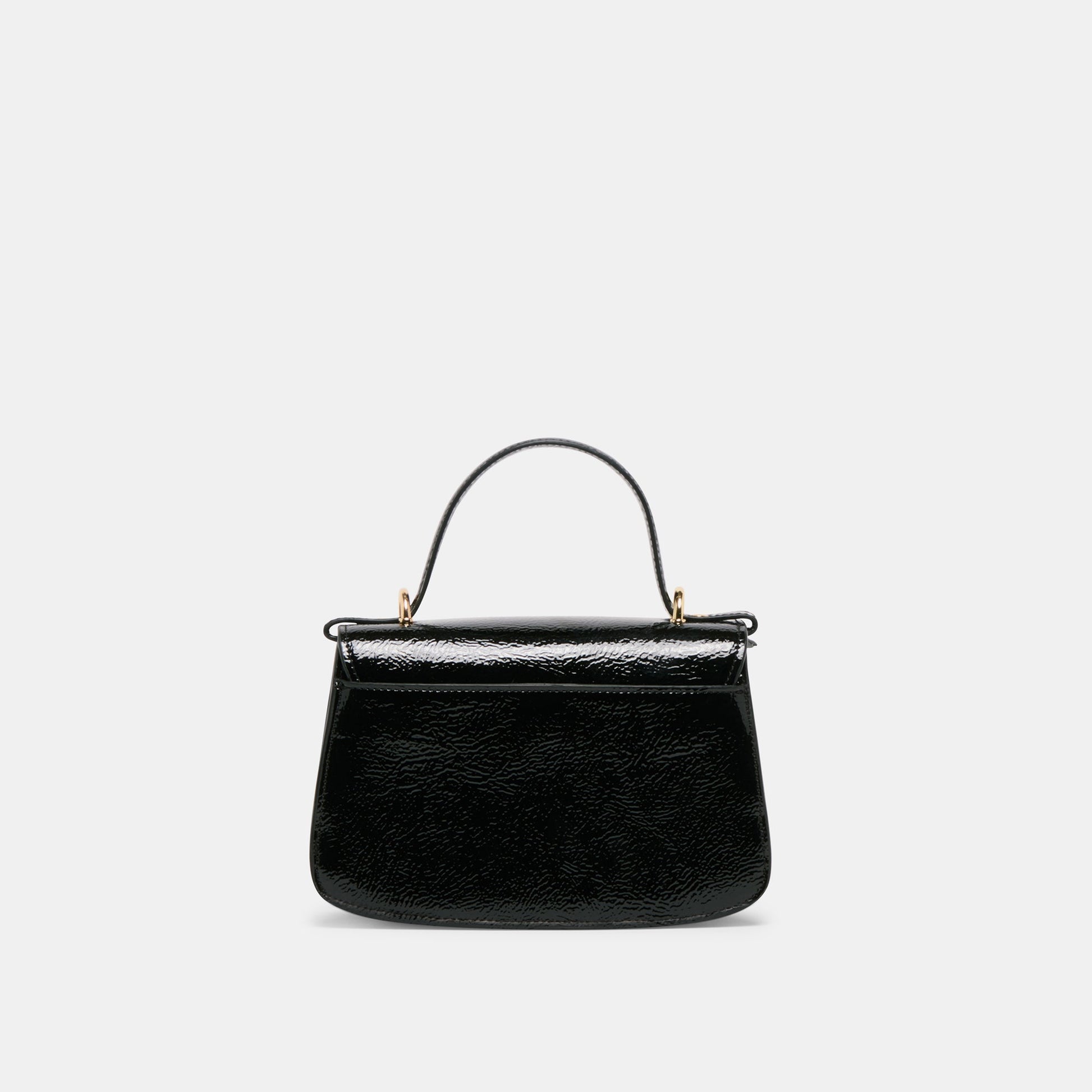 Lucia Black Crackled Stella Crossbody - Dolce Vita