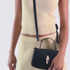 Lucia Black Crackled Stella Crossbody - Dolce Vita