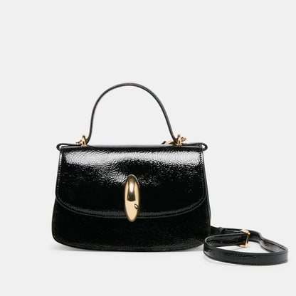 Lucia Black Crackled Stella Crossbody - Dolce Vita