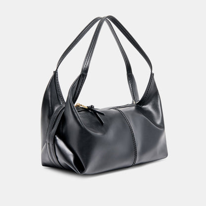 Billy Black Leather Shoulder Bag - Dolce Vita
