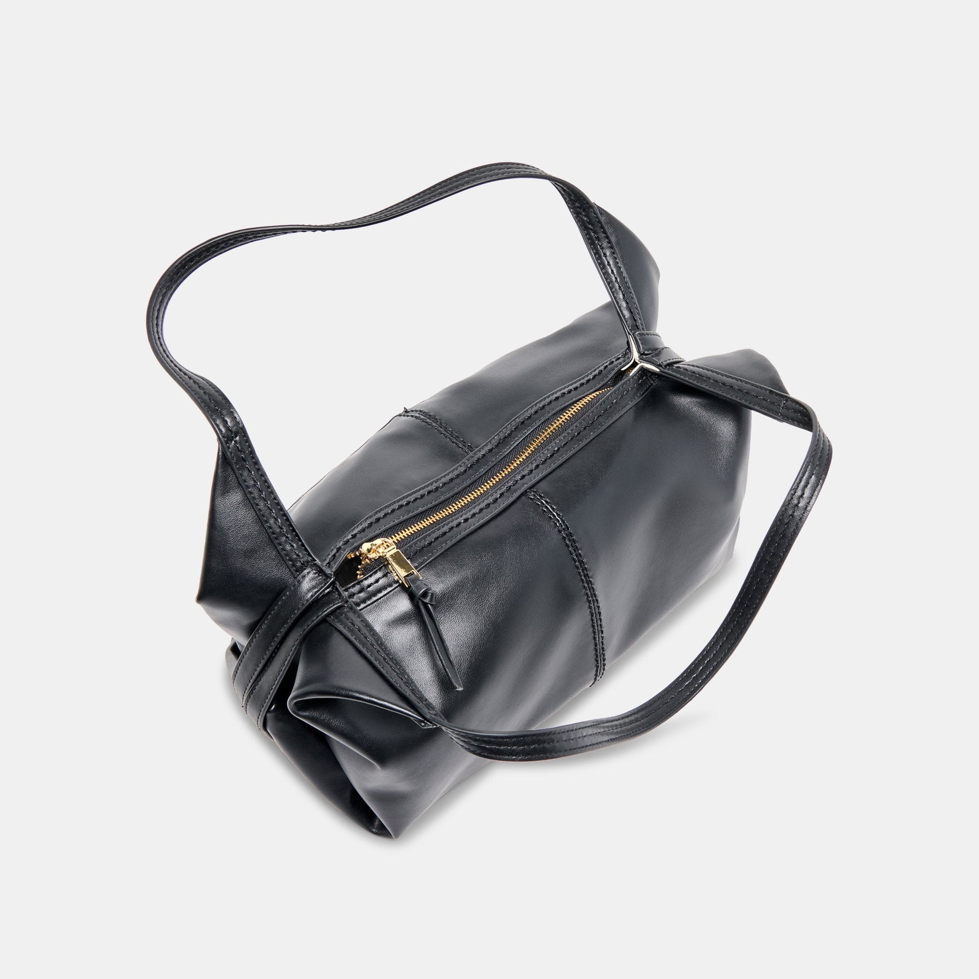 Billy Black Leather Shoulder Bag - Dolce Vita