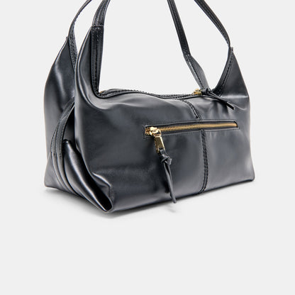 Billy Black Leather Shoulder Bag - Dolce Vita
