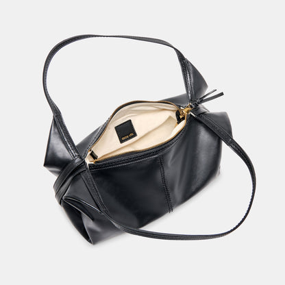 Billy Black Leather Shoulder Bag - Dolce Vita
