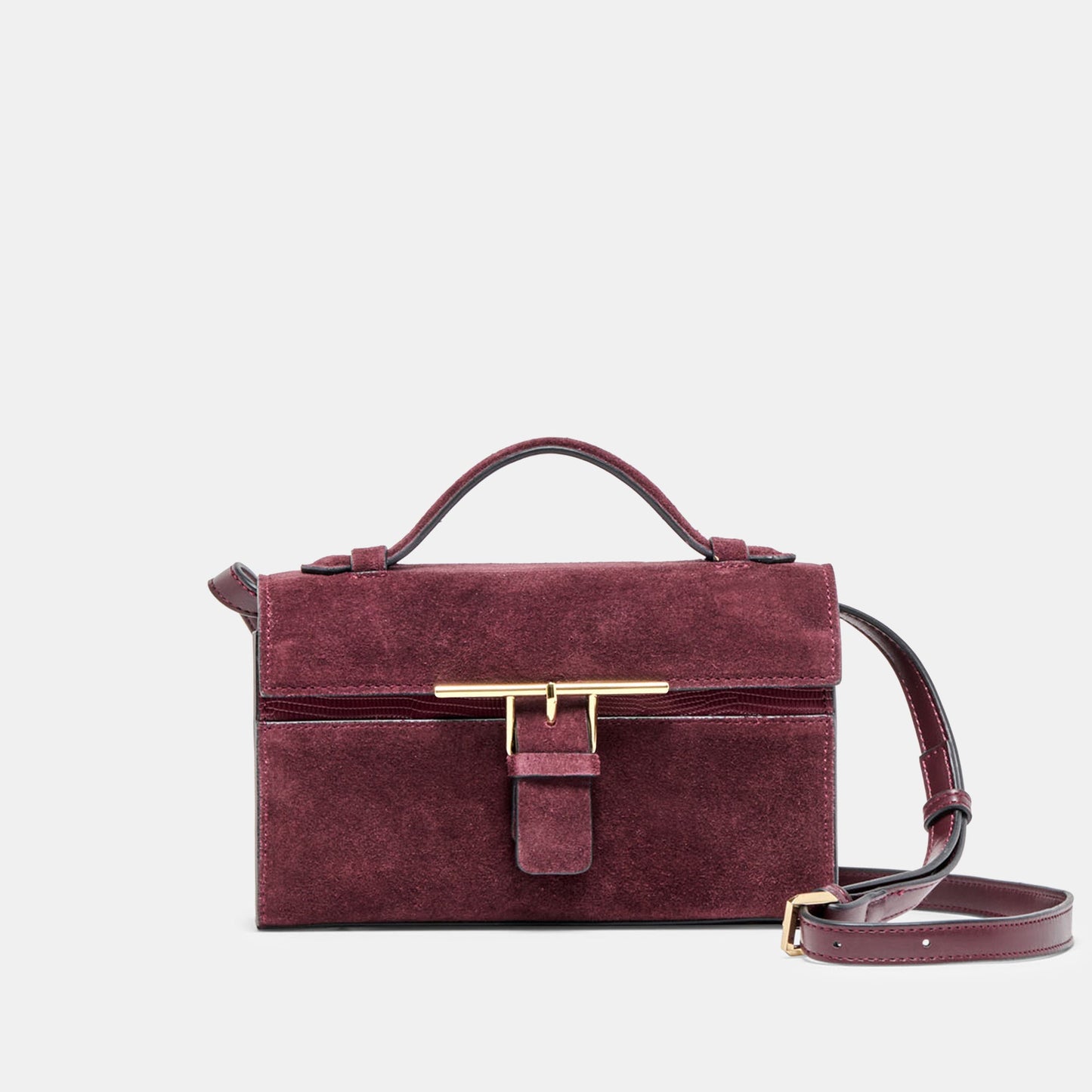 Zannone Burgundy Suede Crossbody - Dolce Vita
