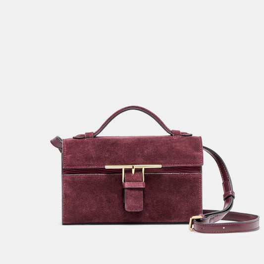Zannone Burgundy Suede Crossbody - Dolce Vita