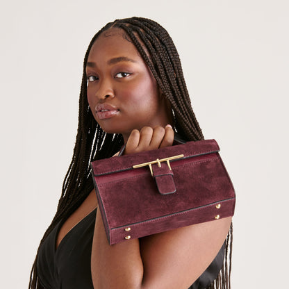 Zannone Burgundy Suede Crossbody - Dolce Vita