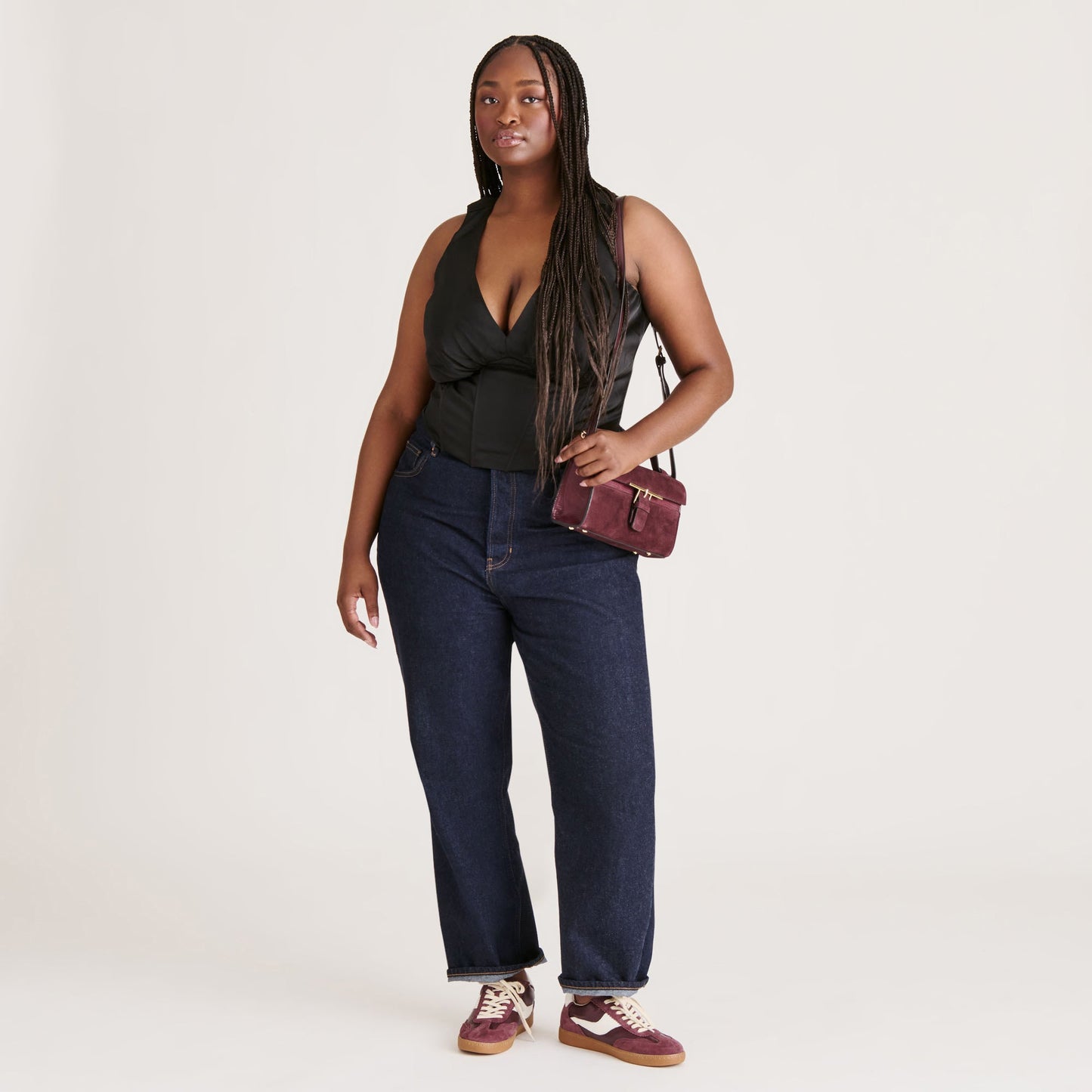 Zannone Burgundy Suede Crossbody - Dolce Vita