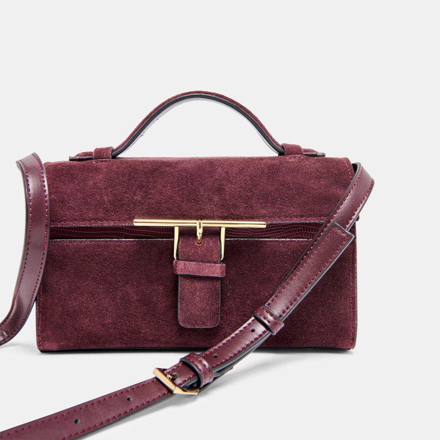 Zannone Burgundy Suede Crossbody - Dolce Vita