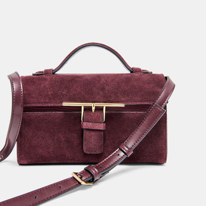 Zannone Burgundy Suede Crossbody - Dolce Vita