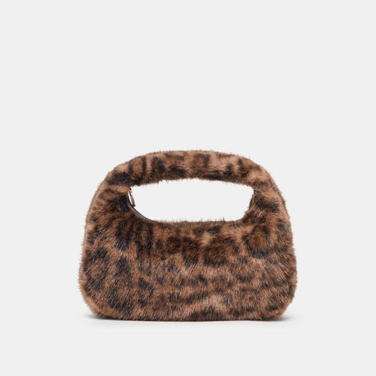 Frankie Leopard Plush Handbag - Dolce Vita
