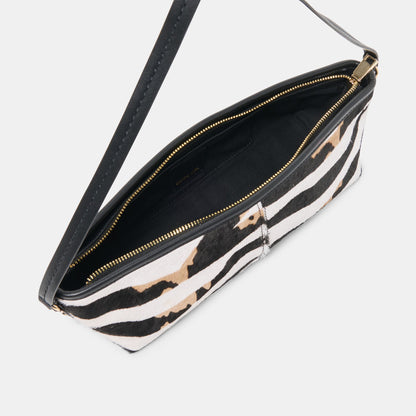 Savaii Zebra Calf Hair Shoulder Bag - Dolce Vita