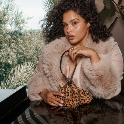Jagger Leopard Calf Hair Shoulder Bag - Dolce Vita