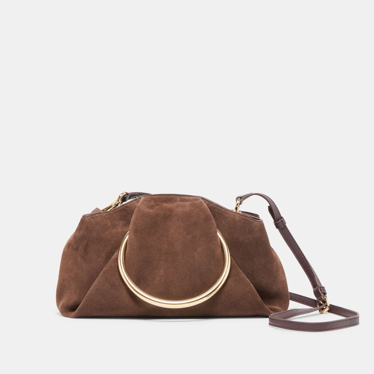 Channing Espresso Suede Handbag - Dolce Vita