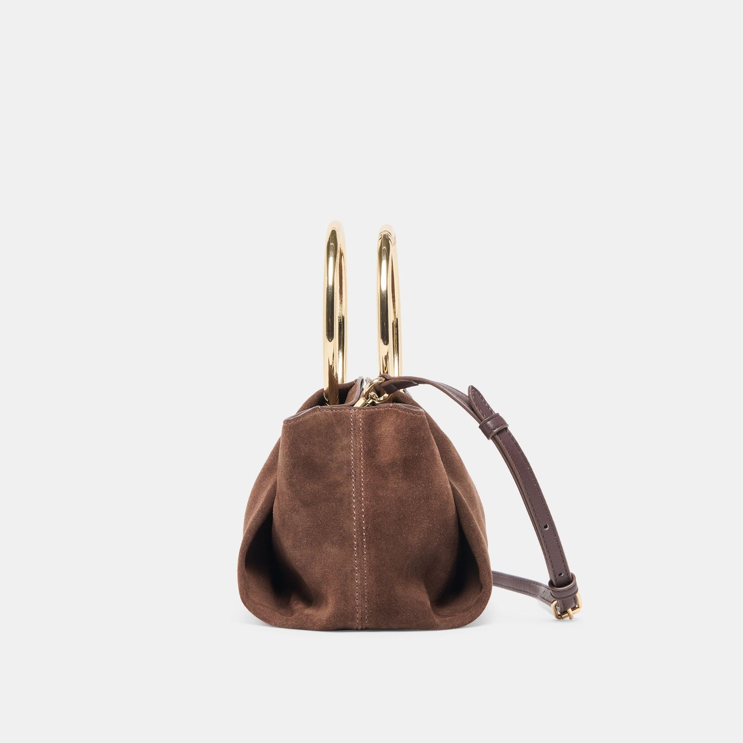 Channing Espresso Suede Handbag - Dolce Vita