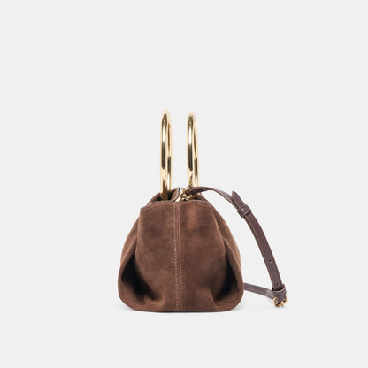 Channing Espresso Suede Handbag - Dolce Vita