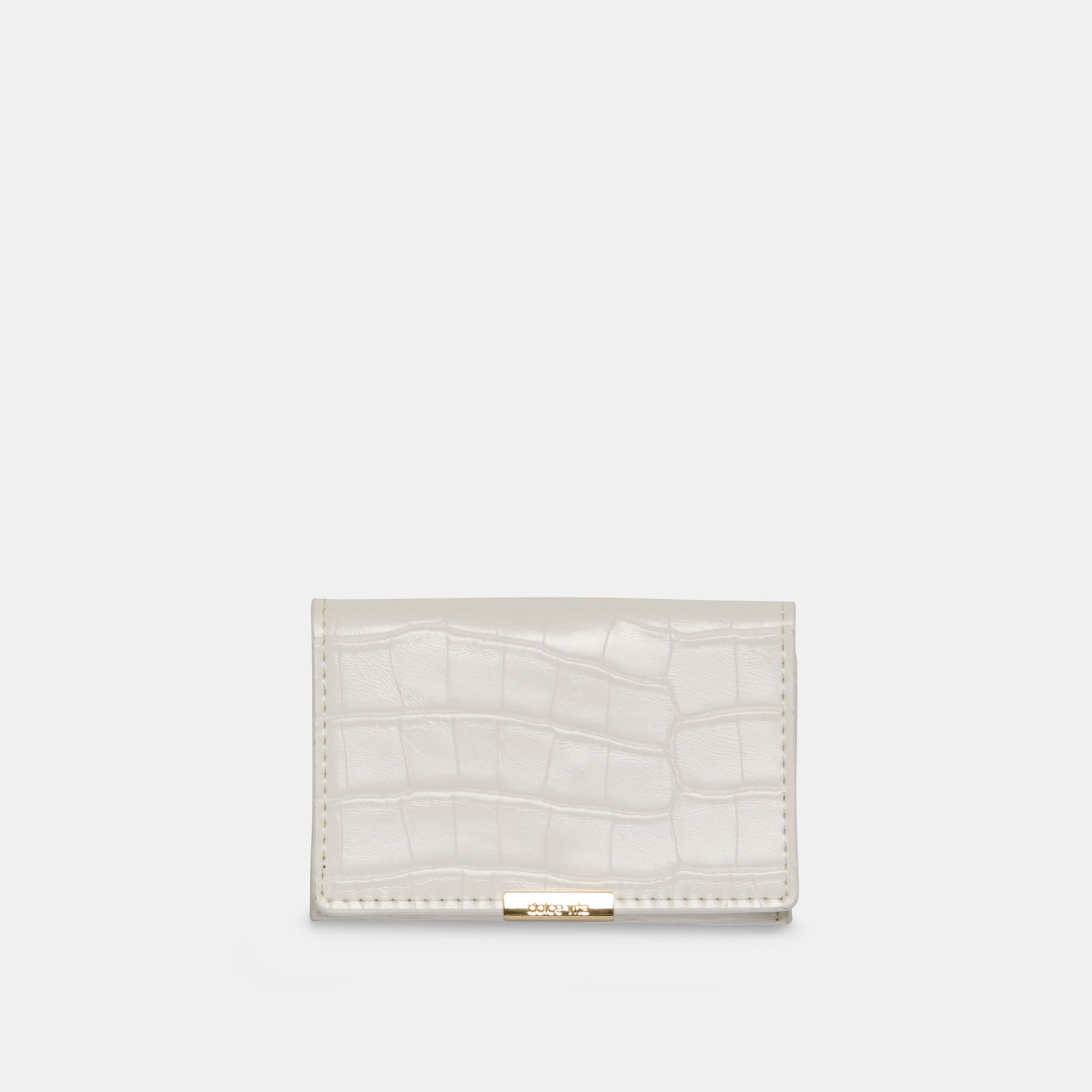 Mini-Me White Croco Stella Wallet - Dolce Vita