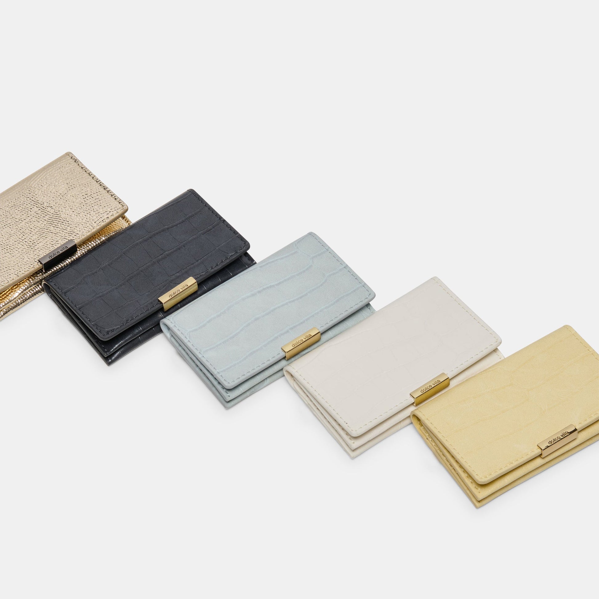 Mini-Me White Croco Stella Wallet - Dolce Vita