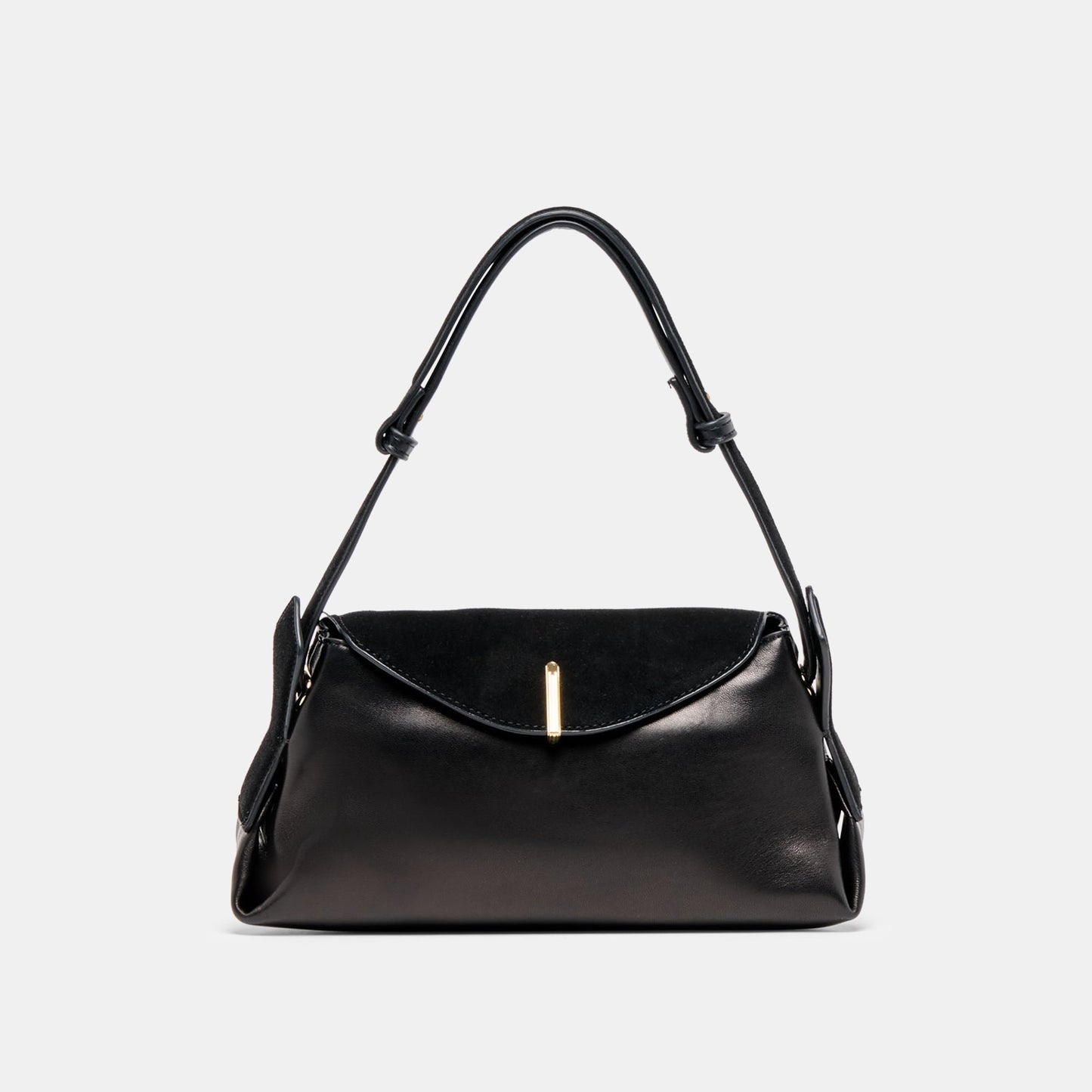Devyn Black Leather Shoulder Bag - Dolce Vita