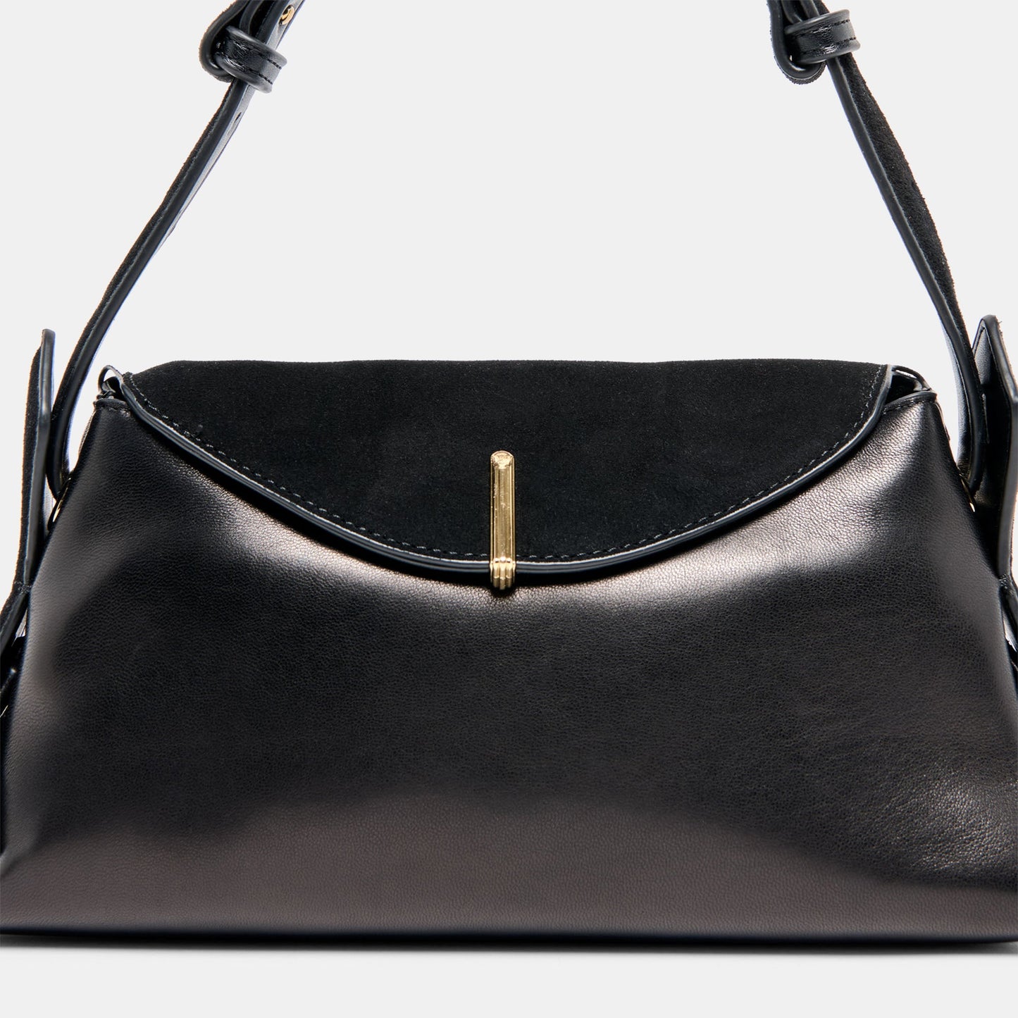 Devyn Black Leather Shoulder Bag - Dolce Vita