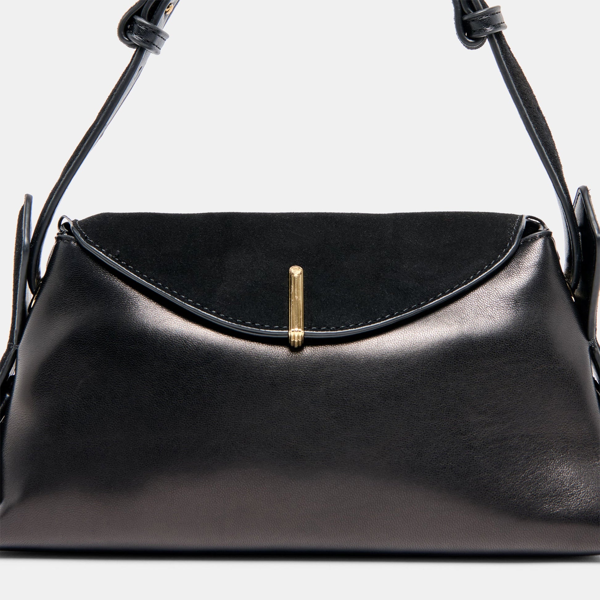 Devyn Black Leather Shoulder Bag - Dolce Vita