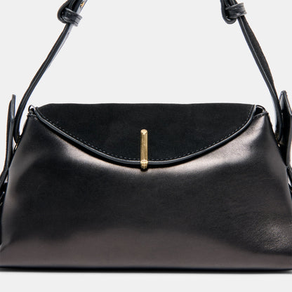 Devyn Black Leather Shoulder Bag - Dolce Vita