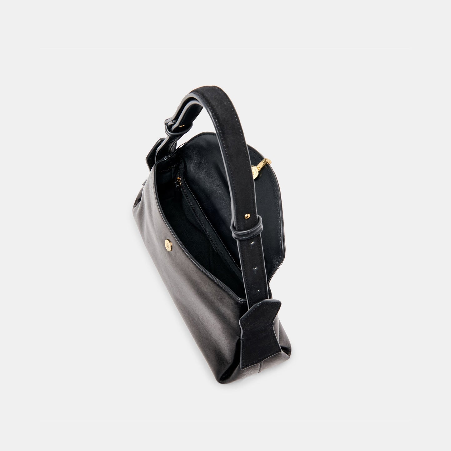 Devyn Black Leather Shoulder Bag - Dolce Vita
