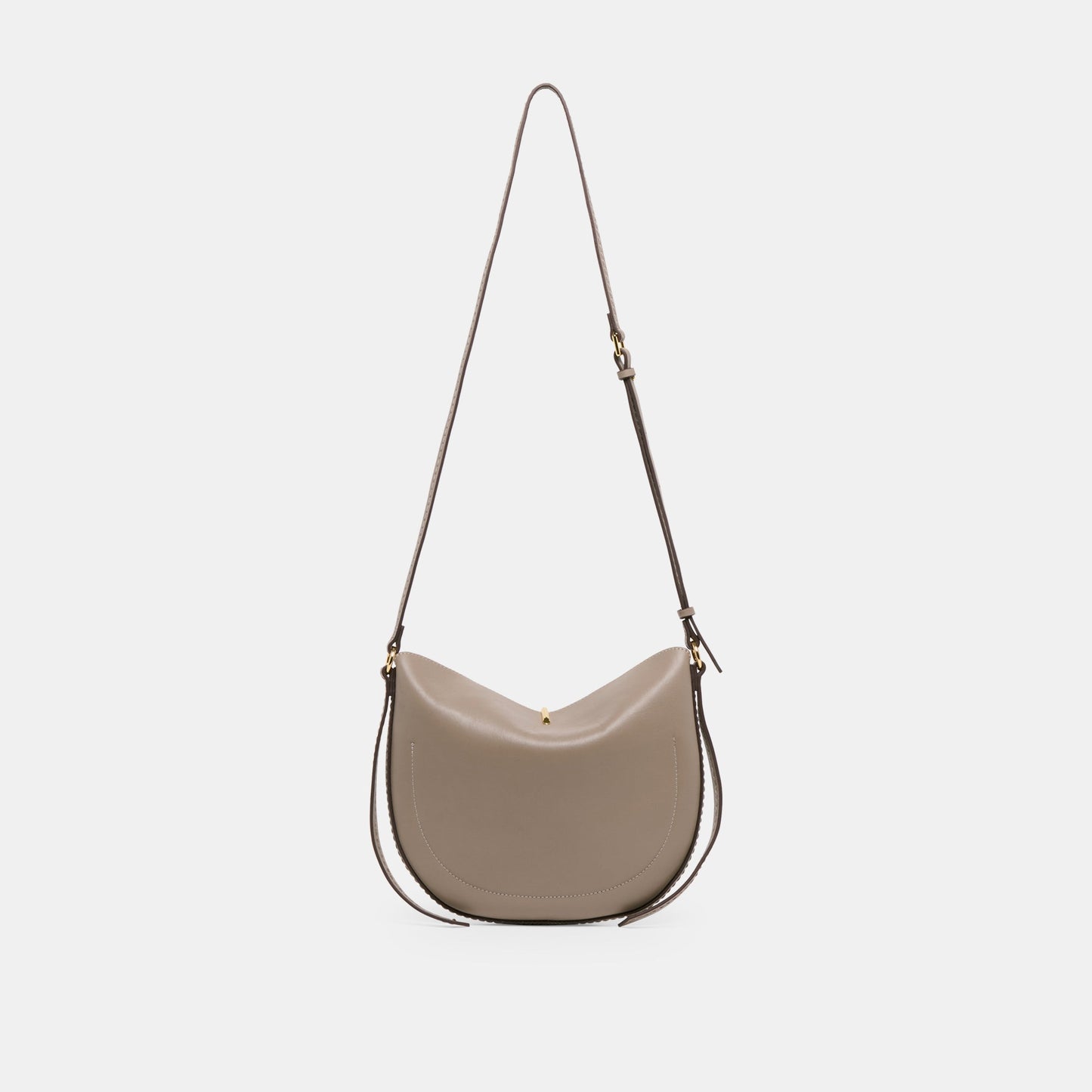 Burano Grey Leather Crossbody - Dolce Vita