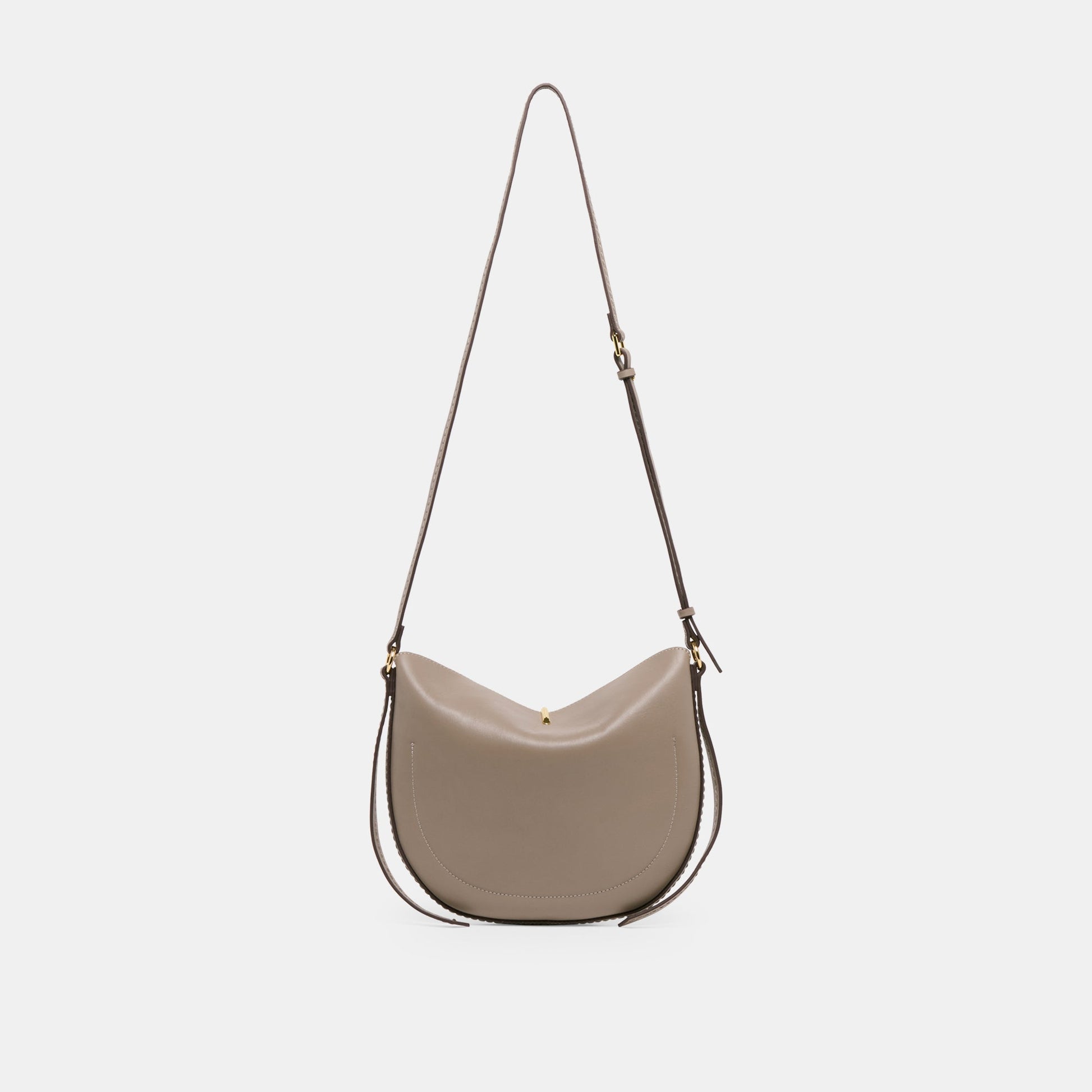 Burano Grey Leather Crossbody - Dolce Vita