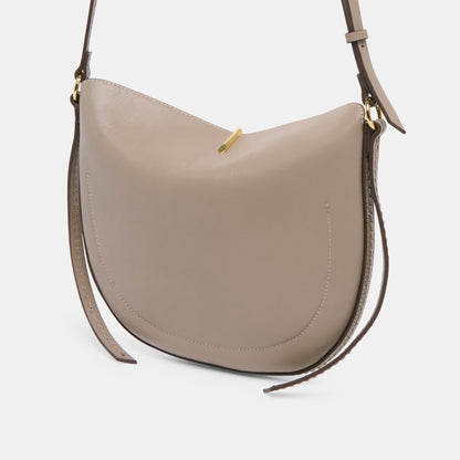 Burano Grey Leather Crossbody - Dolce Vita