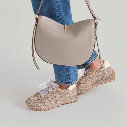 Burano Grey Leather Crossbody - Dolce Vita