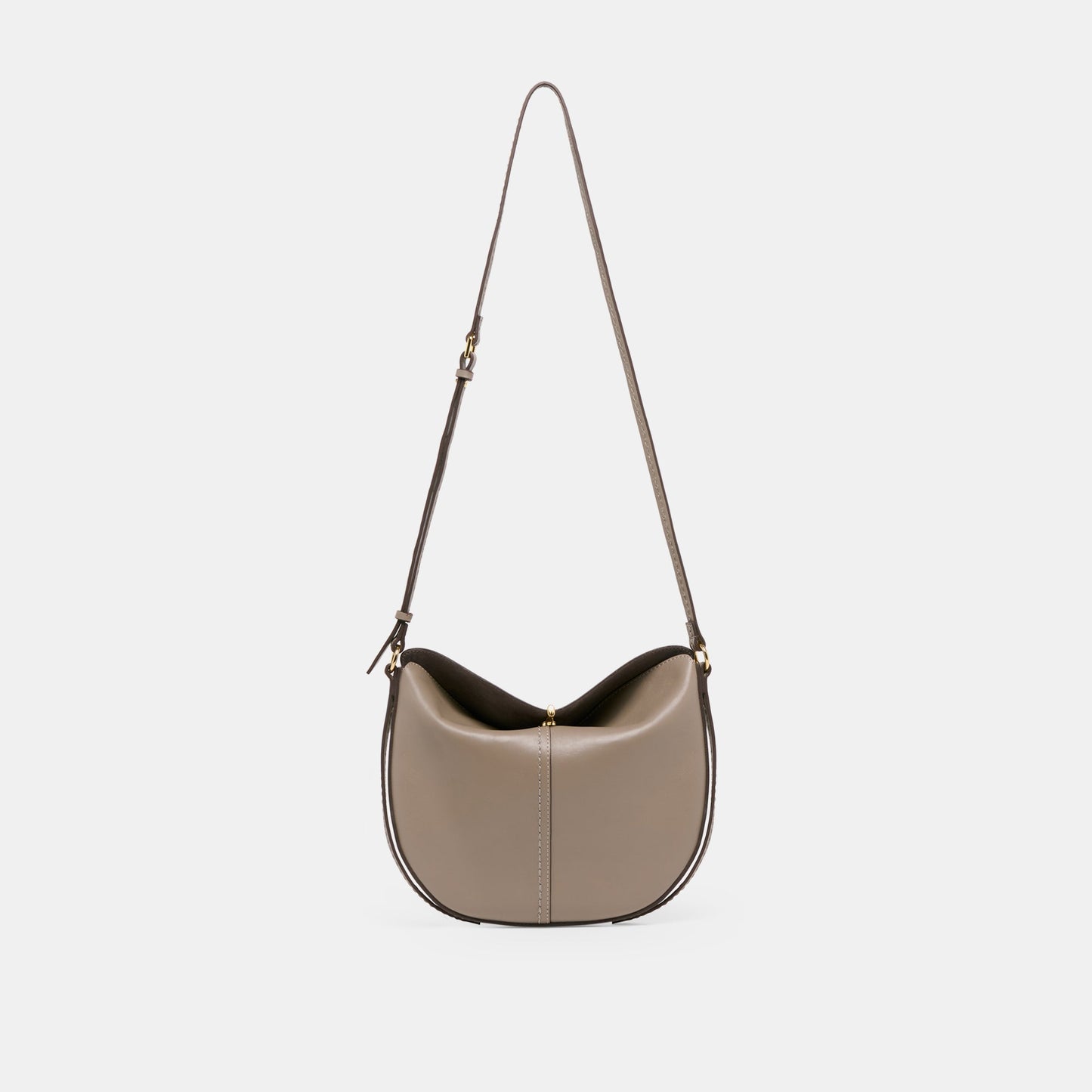Burano Grey Leather Crossbody - Dolce Vita
