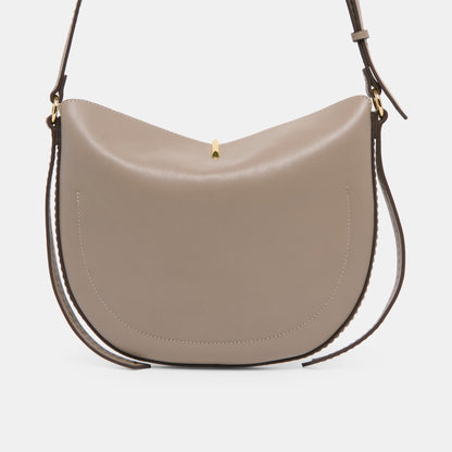Burano Grey Leather Crossbody - Dolce Vita